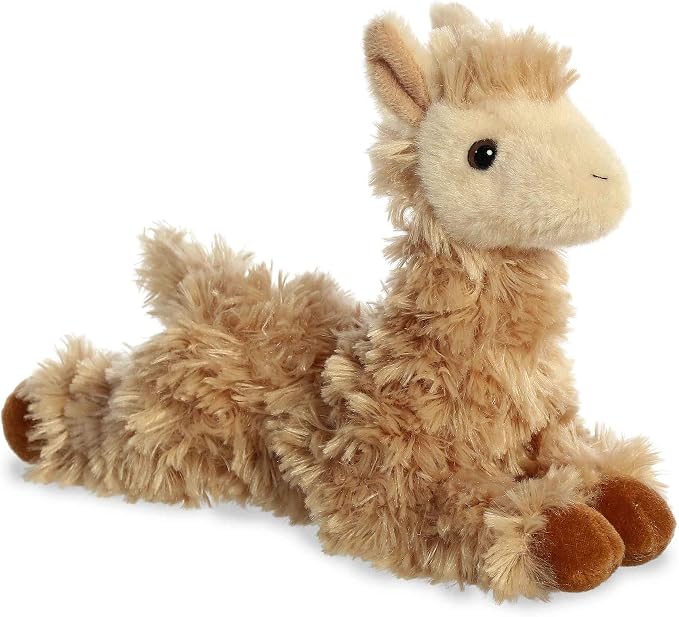 Aurora® Adorable Mini Flopsie™ Louis Llama™ Stuffed Animal - Mini Companions Ready for Playful Adventures - for Kids All Ages, Toddlers, Adults, and Families - Brown 8.5 Inches