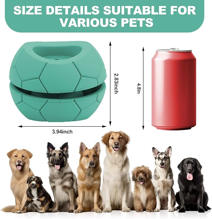 2-in-1 Treat Dispensing Dog Toys & Puzzle Toy with Bully Stick Holder - Durable Natural Rubber Dog Chew Toy for Aggressive Chewers, Boredom & Anxiety Relief, Teeth Cleaning