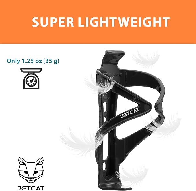 Bike Water Bottle Holder – Bike Cup Holder & Bike Water Bottle Cage for Bicycle, MTB, Mountain, Gravel, Road, eBike | Adult/Kids, Carbon Fiber Biking Accessories Black