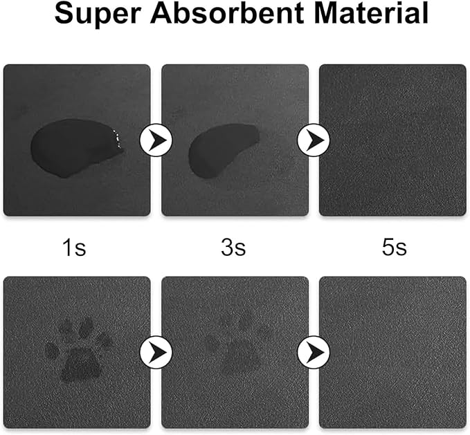 Network Subway Pet Feeding Mat Quick Dry Absorbent Dog Cat Food Mat Non Slip Waterproof Bowl Placemat