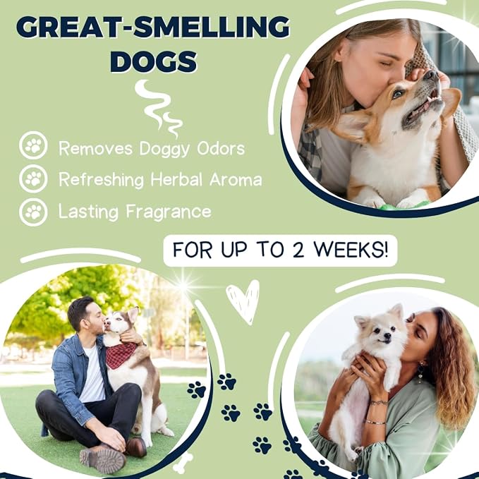 Grooming Natural Herbal Dog Shampoo, pH Balanced Shampoo for Dogs, Moisturizing Soothing Dog Shampoo for Sensitive Skin - 26.4 fl. oz.