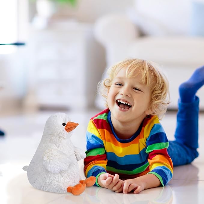 SuzziPals Coolable & Heatable Duck Stuffed Animals, Microwavable Stuffed Animal for Heat Therapy & Stress Relief, Cuddly Warm Duck Plush Toy Heating Pad, Cute Duckling Gifts for Women & Kids
