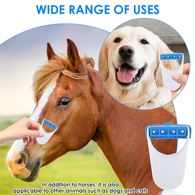 6 PCS Disposable Horse Grooming Razors, Stainless Steel Blade Detail Trimmers for Mane/Tail & Face Whiskers, Handheld Single‑Use Grooming Tools for Equine Care