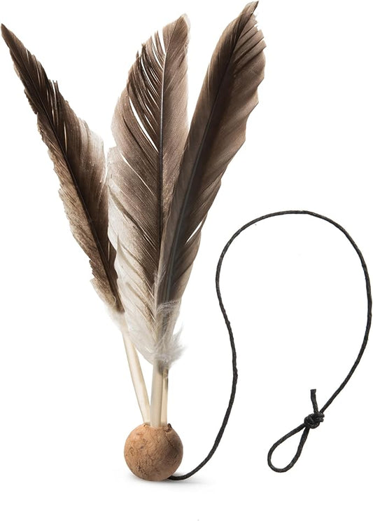 from The Field Freddy's Feather Wand Refill | Natural Cat Toy with Dye-Free Feathers | Eco-Friendly Cork & Hemp String | Interactive Play for Cats | USA-Made Feather Replacement Attachment