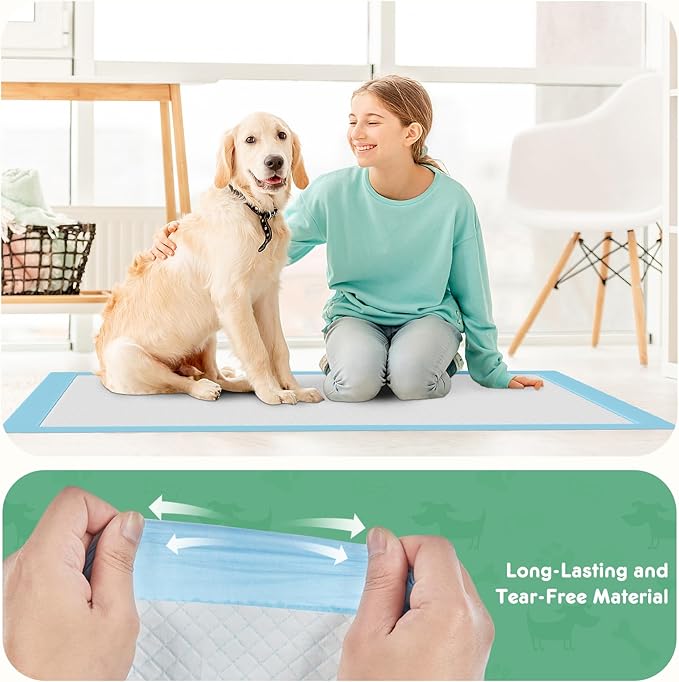DUMOS 300 Count Puppy Pads for Dogs, 22" x 22" Potty Puppy Training Pad, Dog Cat Pee Pads, Super Absorbency Disposable Pet Leakproof Quick Drying Pad