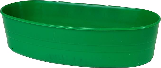 Pet Lodge® Plastic Cage Cup | Bunny Cage Cup | Feeder & Waterer for Small Animals | Mountable Hooks for Any Wire Type | Durable Plastic | 1 Quart | Green