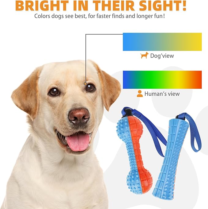 KOOLTAIL Floating Dog Toys,2 Pack TPR Water Pool Fetching Toy with Durable Rope for Small Medium Large Dogs,Bright Bumper Interactive Dog Chew Toys for Summer Outdoor Pool,Training&Teething