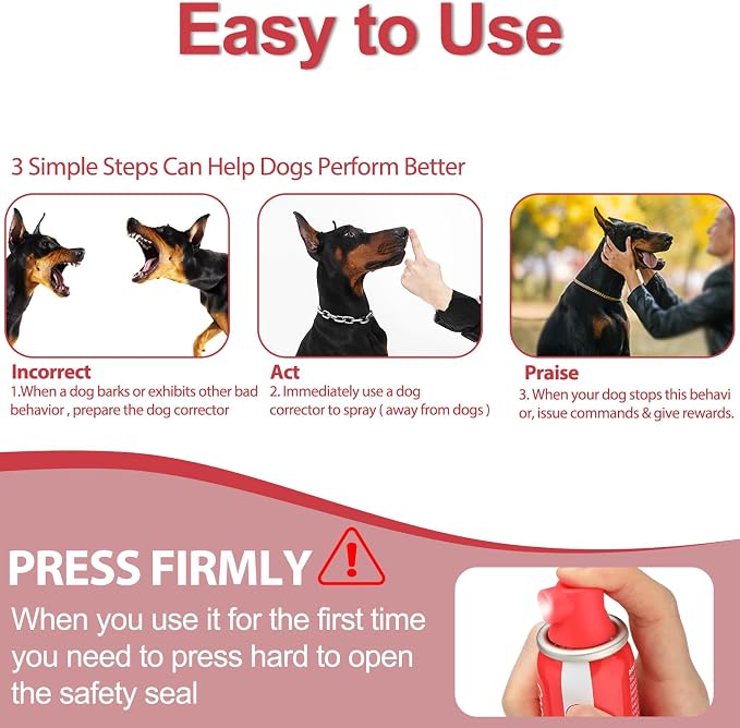 KDSZJDV Corrector Spray Dog Trainer, 80ml 2 Pack Corrector Spray for Dogs to Stops Barking, Jumping Up Attacks & Unwanted Dog Behaviour Humane Effective