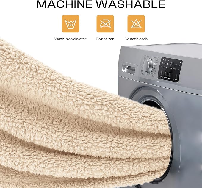 Luciphia Premium Fleece Dog Puppy Blanket Soft Pet Sherpa Calming Cat Blanket Throw for Small Medium Dog Cat(Beige,30x20 inches)