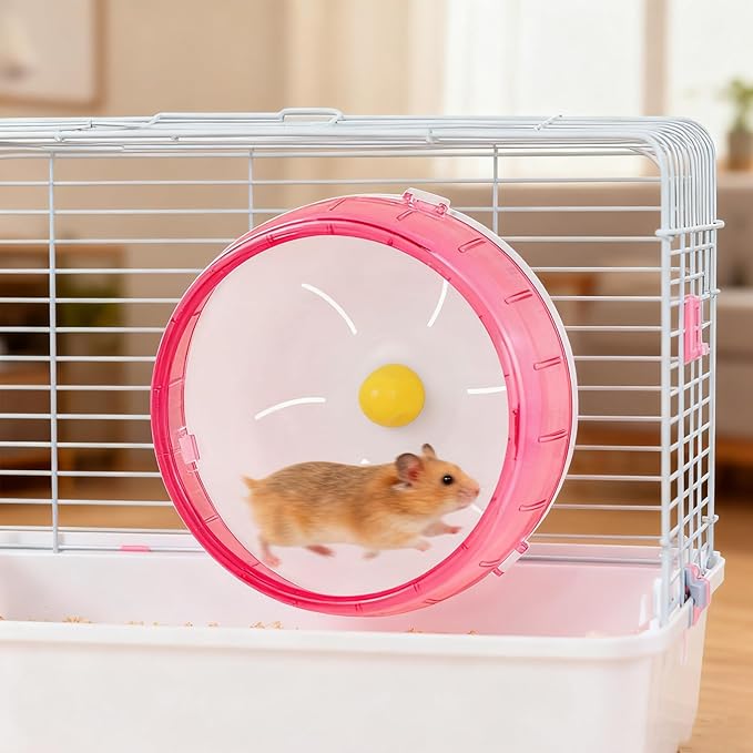 4.7 in Silent Hamster Wheel, Jogging Exercise Hamster Accessories for Cages, Dwarf Hamsters Toys for Golden Silk Shih Tzu Bear to Kill Time and Release Stress (Blue, 12cm)