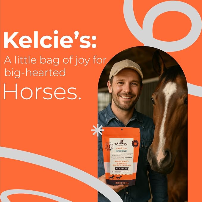 Kelcies Pumpkin Spice Horses Treats - Low Sugar, Starch, and Carbohydrates | Healthy Treats for Horse Supports Superior Digestion 1 Pound (Pack of 1)