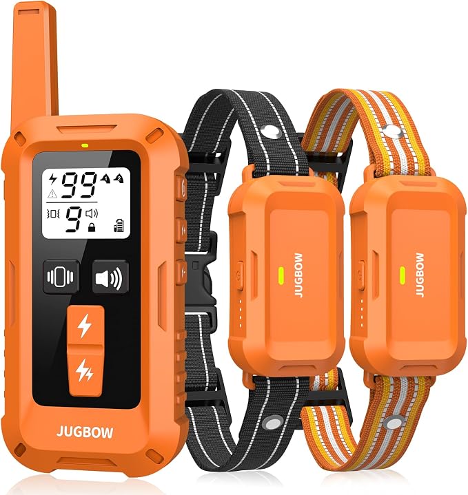 Dog Shock Collar 2 Dogs (10-120Lbs) - 4200FT Dog Training Collars with Remote Control, IPX8 Waterproof Rechargeable E-Collars for Large Medium Small Dog