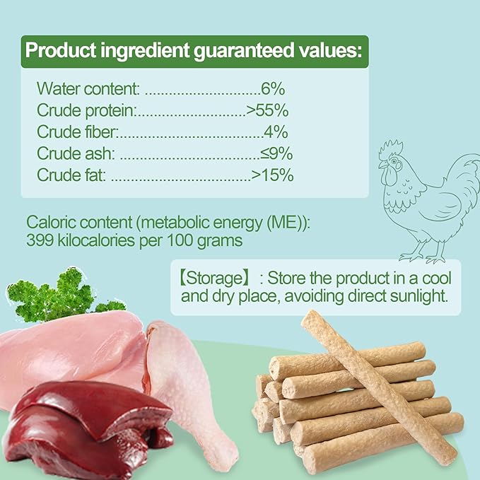 Freeze-Dried Chicken Dental Chews for Cats, High-Protein Cat Treats with Chicken Breast & Liver, Supports Oral Care & Fresh Breath, Natural Grain-Free Snacks, 50g