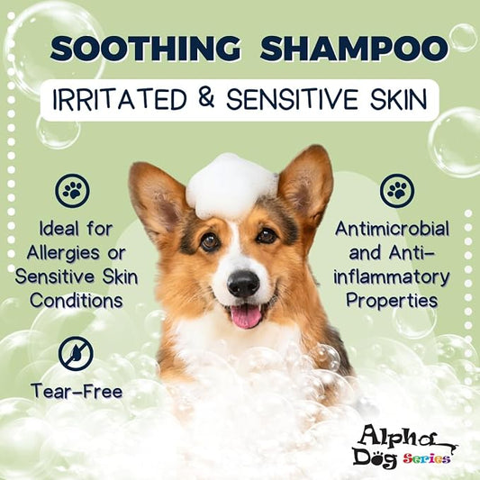 Grooming Natural Herbal Dog Shampoo, pH Balanced Shampoo for Dogs, Moisturizing Soothing Dog Shampoo for Sensitive Skin - 26.4 fl. oz.