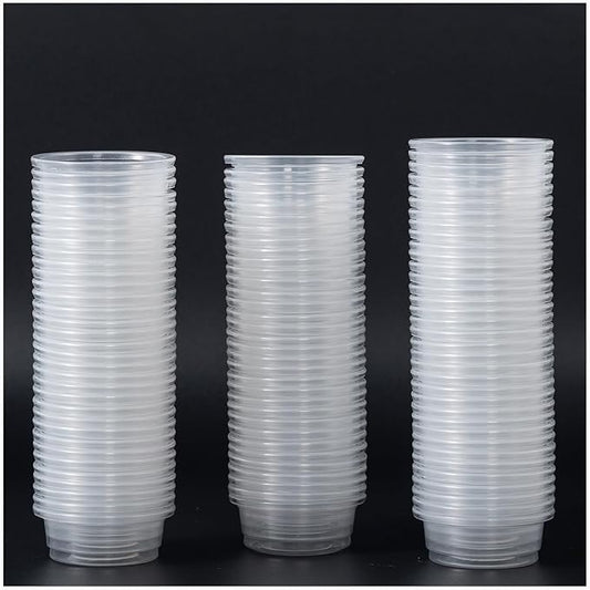 SLSON Small Gecko Food and Water Cups 100 ct Plastic Feeder Cups for Reptile Feeding Bowls for Crested Gecko Lizard and Other Small Pet, 0.5 oz
