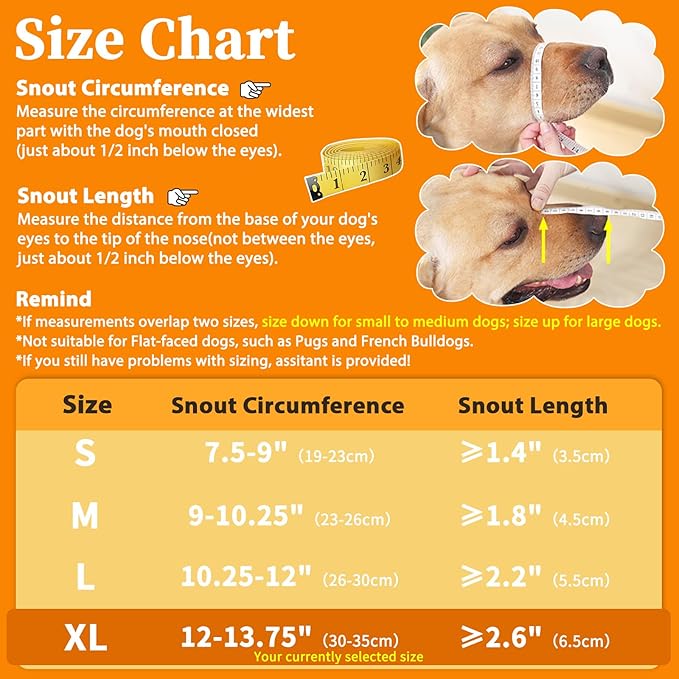 Mayerzon Dog Muzzle for Large Medium Small Dogs, Adjustable Fit, Soft & Sturdy Fabric, Prevents Fierce Barking Biting Chewing, Ideal for Grooming Walking Vet Visits, Allows to Pant Drink (Black, XL)
