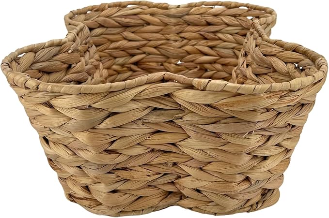 OtterPets Dog Toy Basket, Hyacinth Cat & Dog Bone Shaped Basket, Wicker Pet Toy Bin Organizer, Dog Toy Storage (17x13 Hyacinth)