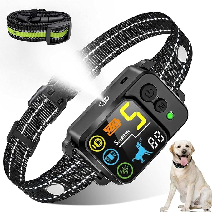 Citronella Bark Dog Collar [No Refill] Spray Dog Collar, with 5 Adjustable Sensitivity, Beep+Vibration+Spray 5 Working Modes Citronella Bark Collar, IP66 Waterproof Dog Spray Collar for L/M/S
