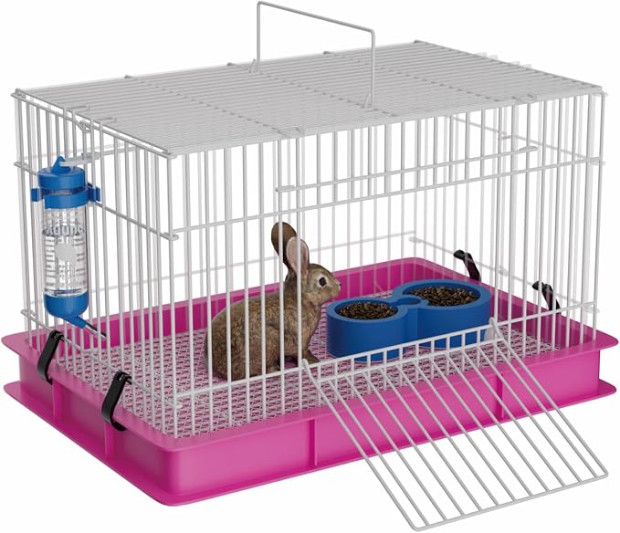 STILLCOVE Small Rabbit Cage Indoor, Guinea Pig Cages with Water Bottle & Food Dish, Bunny Enclosure for Hamster, Ferret, Rat, Chinchilla, Hedgehog, Gerbil, Mouse and Small Animal