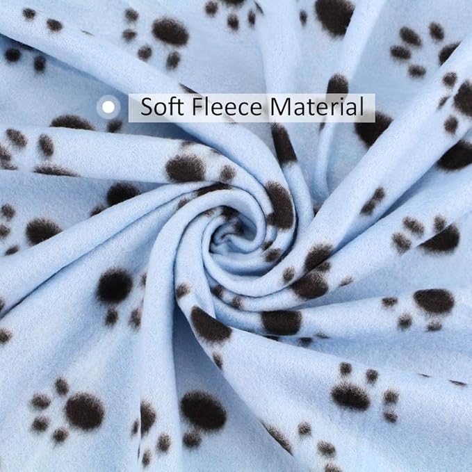 Comsmart Dog Blankets for Small Dogs, 6 Pack Puppy Blanket Cute Paw Print Pet Blanket for Dog, Puppy, Cat, Kitten, 39x31 inches