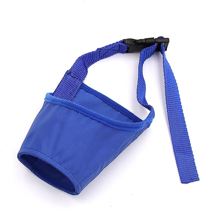 Dog Muzzles Suit, 7 PCS Adjustable Breathable Safety Small Medium Large Extra Dog Muzzles for Anti-Biting Anti-Barking Anti-Chewing Safety Protection (Blue)