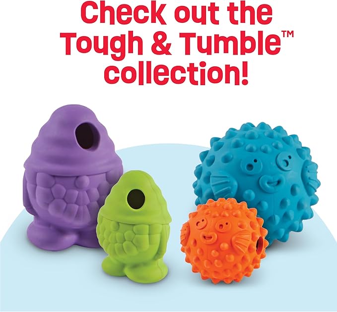 Brightkins Tough & Tumble Treat Dispenser Large Gnome - Enrichment Toys for Dogs, Treat Dispensing Dog Toys, Dog Toy Snack Dispenser, Interactive Puppy Games, Mental Stimulation for Dogs, Durable Ball