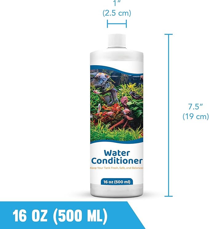 JOR Aquarium Water Conditioner, Colorless Tap Treatment for Betta, Nano, Shrimp, Snails, Freshwater, Saltwater, Large Tanks, Gentle Dechlorinator, Covers Up to 1,000 Gallons, 16 oz per Bottle 