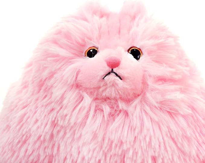 Winsterch Cute Pink Cat Stuffed Animals Plush Toy,Kids Plushies Cat Teddy Soft Toy Birthday for Girls,Stuffed Cat Plush Animals