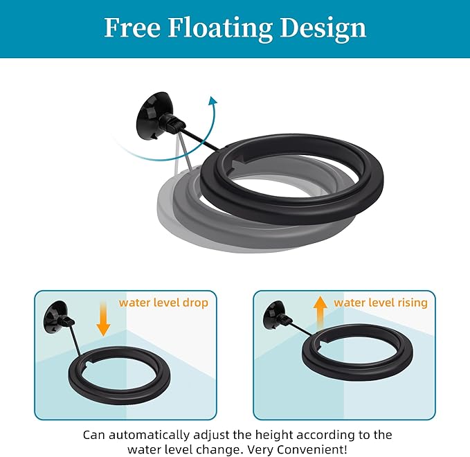 DaToo Small Fish Feeding Ring Round Mini Aquarium Feeder with Strong Suction Cup Floating Fish Feeder Ring for Betta Goldfish Guppy