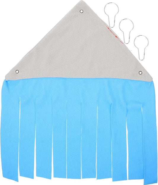 DOITOOL Small Animal Corner Hideaway Tent with Hammock, Light Blue Soft Fabric Guinea Pig Bed and Hamster Sleeping Shelter for Rabbits and Small Animals