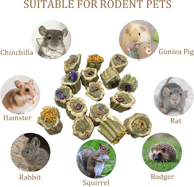 200G Rabbit Chew Toys Guinea Pig Treats Natural Papaya Wood Chew Sticks for Teeth Bunny Guinea Pig Hamster Chinchilla