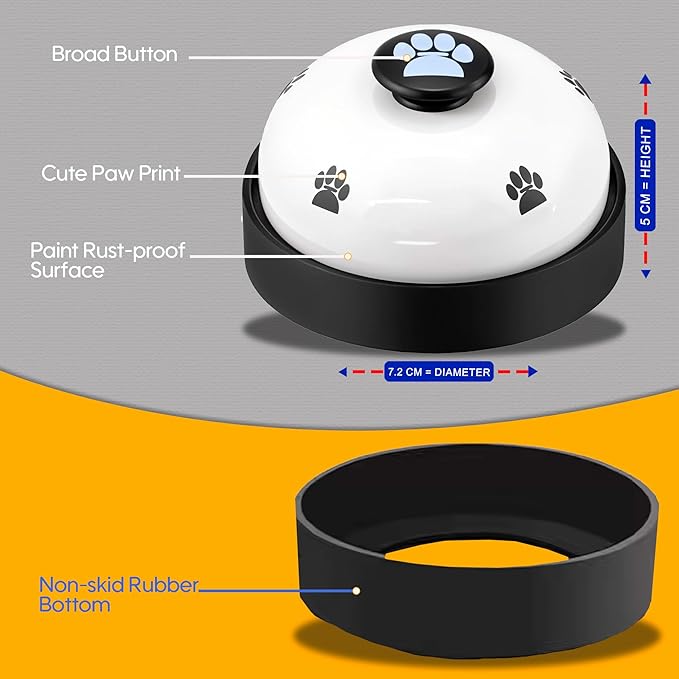 Pet Training Bell for Dogs & Cats – Potty Training Bell for Housebreaking, Obedience & Communication – Easy to Press, Durable & Loud – Indoor Puppy Training Tool (Blue)