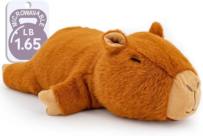 Marysun Microwavable Capybara Stuffed Animal - Weighted Stuffed Animal Plush, Heating Pad, Cozy Gift for Girls|Women|Kids|Elder People, 9.8in, 1.65lb