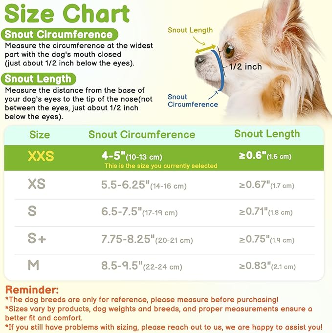 Mayerzon Short Snout Dog Muzzle for Small Medium Dogs, Soft & Sturdy Fabric, Anti Excessive Biting Chewing, Suits Chihuahua Shih Tzu Maltese for Grooming Vet Visits Walk, Allows Drinking(Blue, XXS)