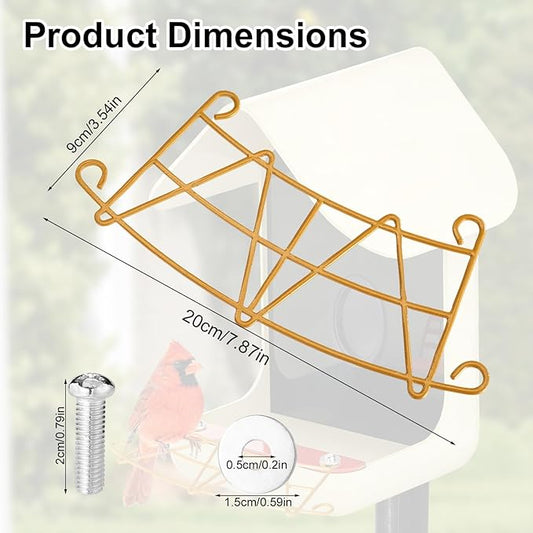 Metal Perch Extender for Smart Bird Feeder, Durable Perch Extender with Screws & Washers Bird Feeder Accessories & Replacement Parts for More Birds Resting Space