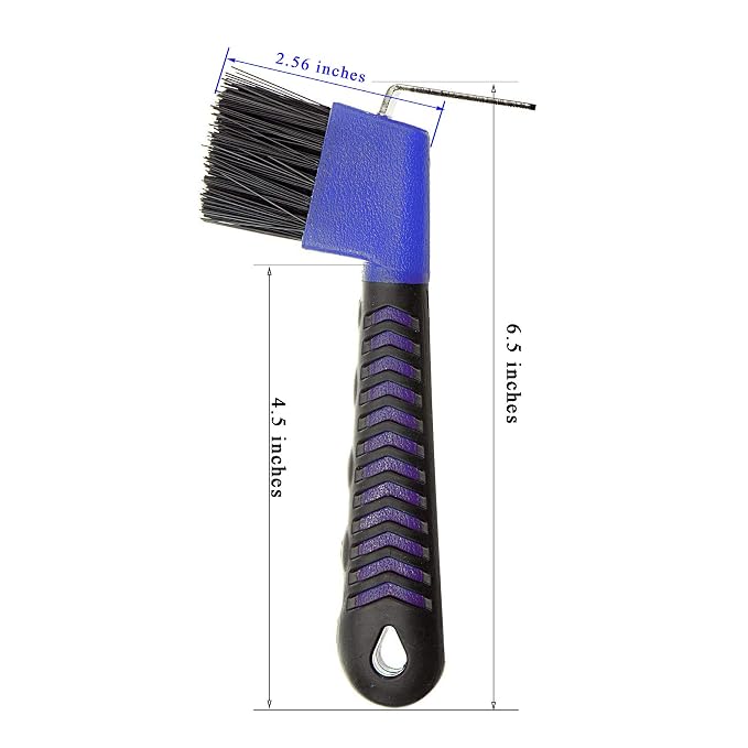 BOTH WINNERS Horse Hoof Pick Brush with Soft Touch Handle (Royal Blue)