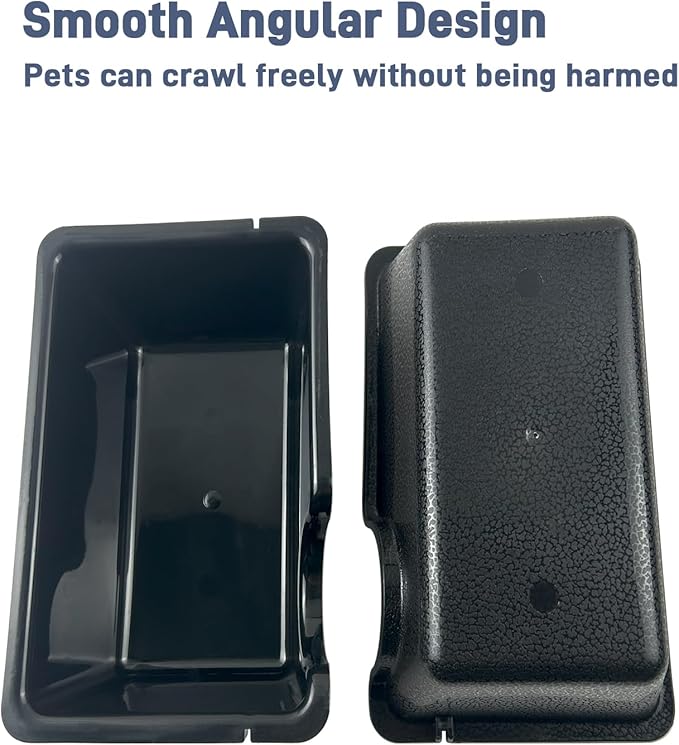 Durable Small Reptile Hide Box, Ball Python Hide, Leopard Gecko Hide, Bearded Dragon Hide, Easy to Clean Reptile Hides Cave for Tank, Snake Hide Enclosure (7.48" x 4.72" x 2.56")