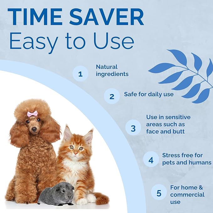 No Scent Pet Fur - Professional Dog & Cat Grooming Odor Eliminator & Coat Cleaner Between Bath Spray - Safe Natural Fast Microencapsulating Smell Remover and Fur Freshener for All Pets (32 oz)