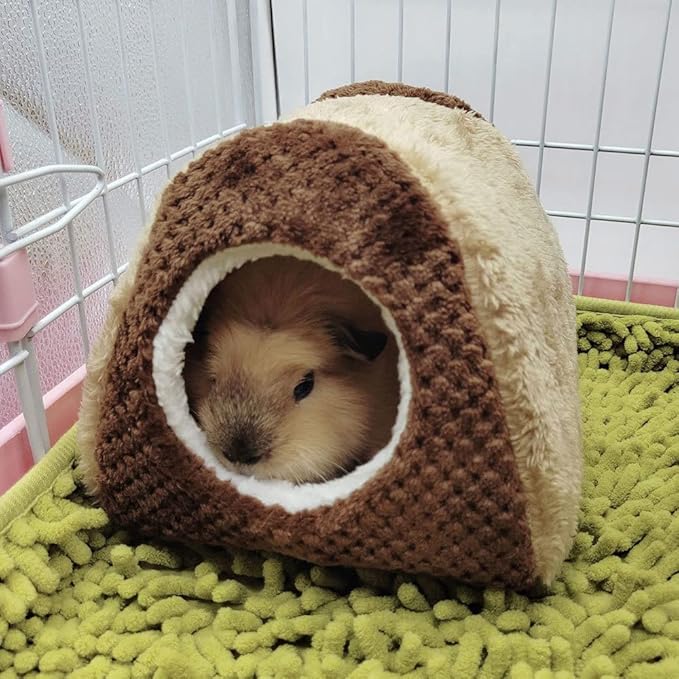 Oncpcare Fleece Rat Bed Warm Guinea Pig Tent Hideout Guinea Pig Cave Bed Cage Bedding for Hamster Hedgehog Chinchilla Nest