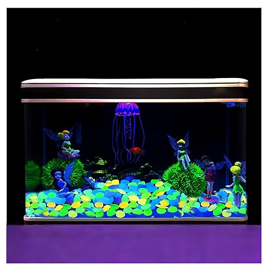 1000 PCS Glow in The Dark Pebbles, Mixed Color Luminous Stones, Waterproof Resin Glowing Rocks, Decorative Glow Gravel for Garden Pathway, Plant Pots, Aquarium, Yard and Home Indoor Outdoor Decoration