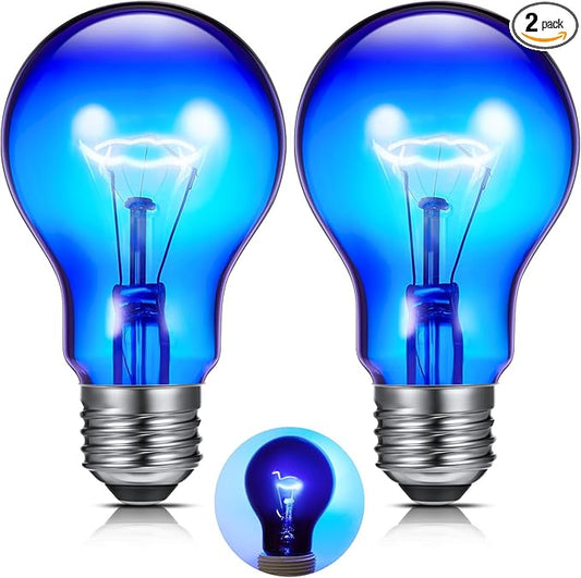 Retisee 2 Pack 100 Watt Heat Lamp Bulbs for Reptiles 120v Blue Light Heat Bulb Day and Night Reptile Bulb for or Chicks, Puppies, Bearded Dragon, Snake, Turtle