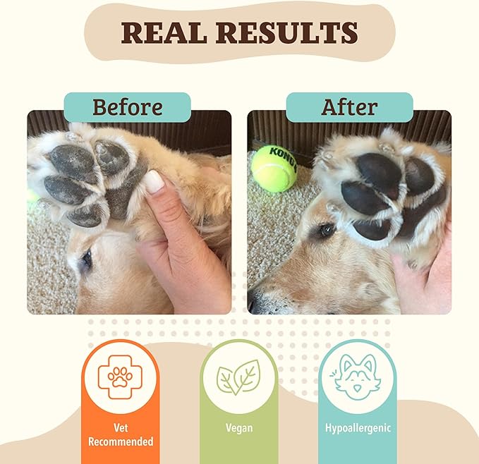 Natural Dog Company Paw Soother Balm & Wax - Dog Paw Balm & Moisturizer for Dry, Cracked Paw Pads, Helps Moisturize & Condition Worn Paws, Coconut Oil & Calendula, Daily Paw Care, 1 oz Tin