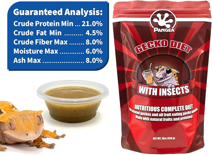 Pangea Fruit Mix with Insects Crested Gecko Complete Diet 1 lb