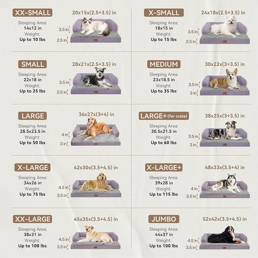 MEKIY Orthopedic Dog Sofa Bed with Bolster for Small Dogs Cats | Pillow Support for Neck Relief, Egg Crate Foam, Waterproof Liner, Anti-Slip Bottom, Removable Bolster Cover, 20 x 15 Inch
