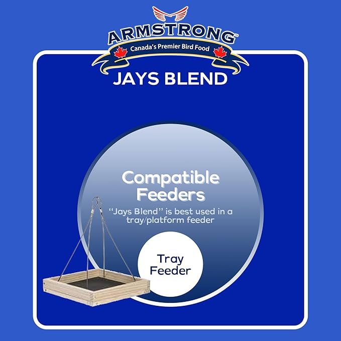 Armstrong Wild Bird Food Royal Jubilee Jays Blend, 16 Pounds (Pack of 2) - with Whole Corn, Striped Sunflower, Black Oil Sunflower and Peanuts for Blue Jays - Ideal for Outside Feeders