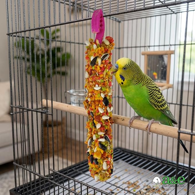 Vitapol Smakers by A&E Cage Co 3-in-1 Variety Treat Sticks for Parakeets – Triple Pack Bird Treat Sticks – Assorted Flavor Hanging Snack Sticks for Parakeets, Budgies & Small Hookbills