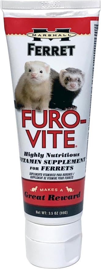 Marshall Pet Products Furo-Vite Highly Nutritious Vitamin Supplement Paste, for Ferrets of All Ages, for Training and Support, 3.5 oz