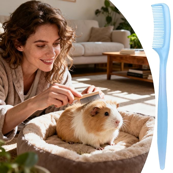 Small Animal Brush - Small Animal Grooming Comb - Hamster Ferret Brush | for Tiny Pet Ferret Indoor Home Coat Sensitive Skin Daily Care