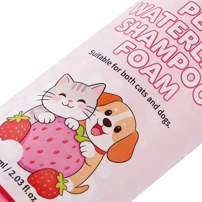 Rabbit Shampoo Mousse, 3.6x10cm Waterless Cleaning Foam, Small Pet Washing Solution for Grooming, Hygiene, Furs, Maintenance, Rabbits, Guinea Pigs