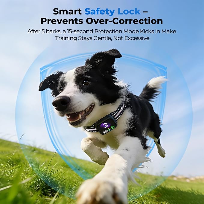 RPZ Smart Dog Bark Collar for Small Medium Large Dogs 8-150 Lbs, Pink | Rechargeable anti barking collar with bark count tracking, 4 training modes, 3 sensitivity levels and IP67 waterproof